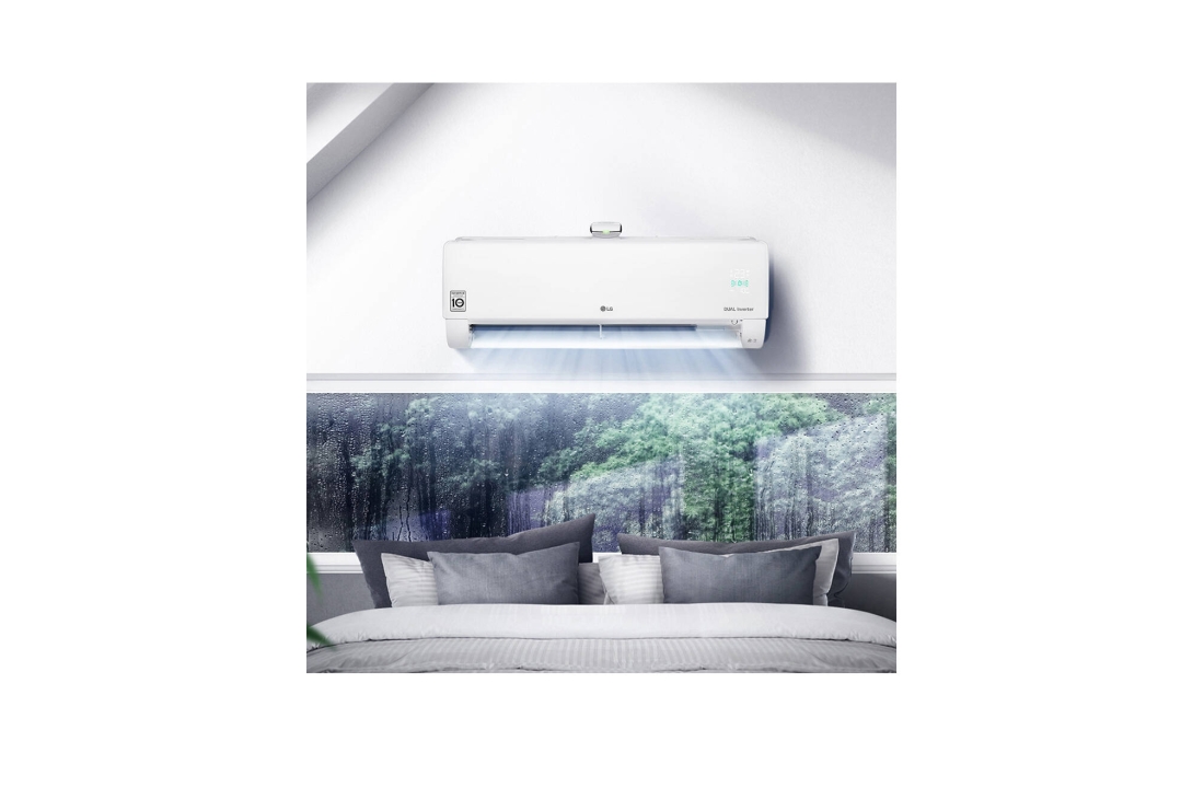 LG DUALCOOL havo tozalash funksiyali, Dual Inverter konditsioneri 27 m² gacha, PM 1.0 chang sensori, AP09RK_konditsioner, AP09RK, thumbnail 13