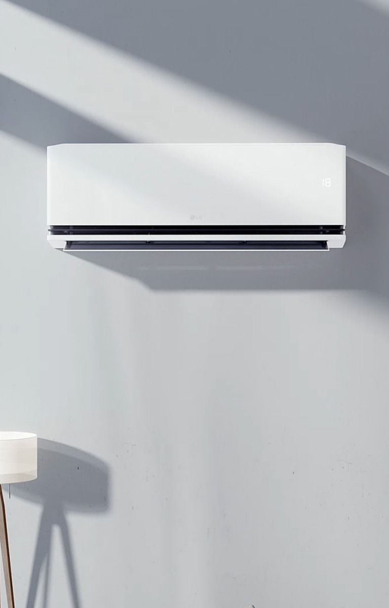 Har xil tomonlardan ishlayotgan konditsioner tasvirlangan