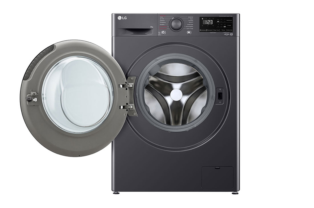 LG 8 kg, Nozik kir yuvish mashinasi, Steam™, Elegant dizayn, front open, F2V3PS6J, thumbnail 2