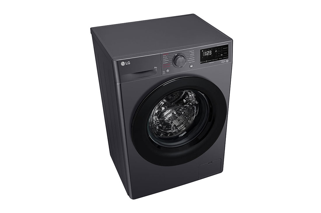 LG 8 kg, Nozik kir yuvish mashinasi, Steam™, Elegant dizayn, top perspective, F2V3PS6J, thumbnail 8