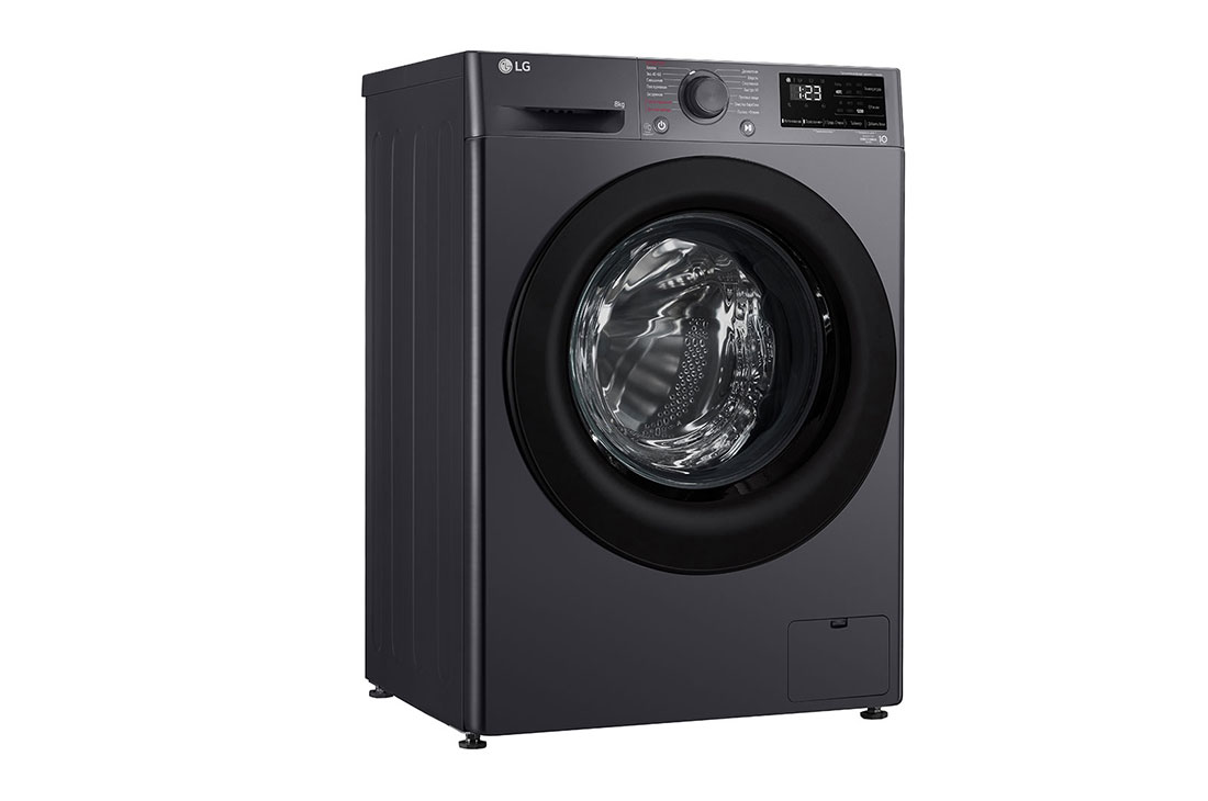 LG 8 kg, Nozik kir yuvish mashinasi, Steam™, Elegant dizayn, left view, F2V3PS6J, thumbnail 10