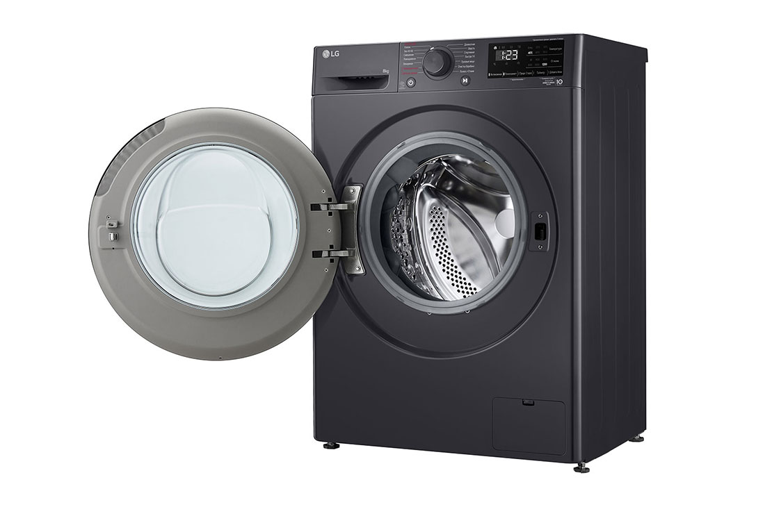 LG 8 kg, Nozik kir yuvish mashinasi, Steam™, Elegant dizayn, right open, F2V3PS6J, thumbnail 11