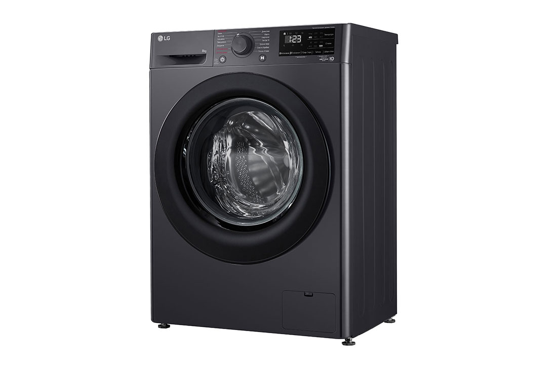 LG 8 kg, Nozik kir yuvish mashinasi, Steam™, Elegant dizayn, right view, F2V3PS6J, thumbnail 12