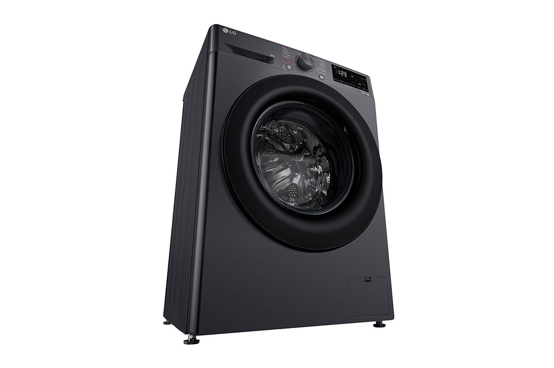 LG 8 kg, Nozik kir yuvish mashinasi, Steam™, Elegant dizayn, Right perspective, F2V3PS6J, thumbnail 13