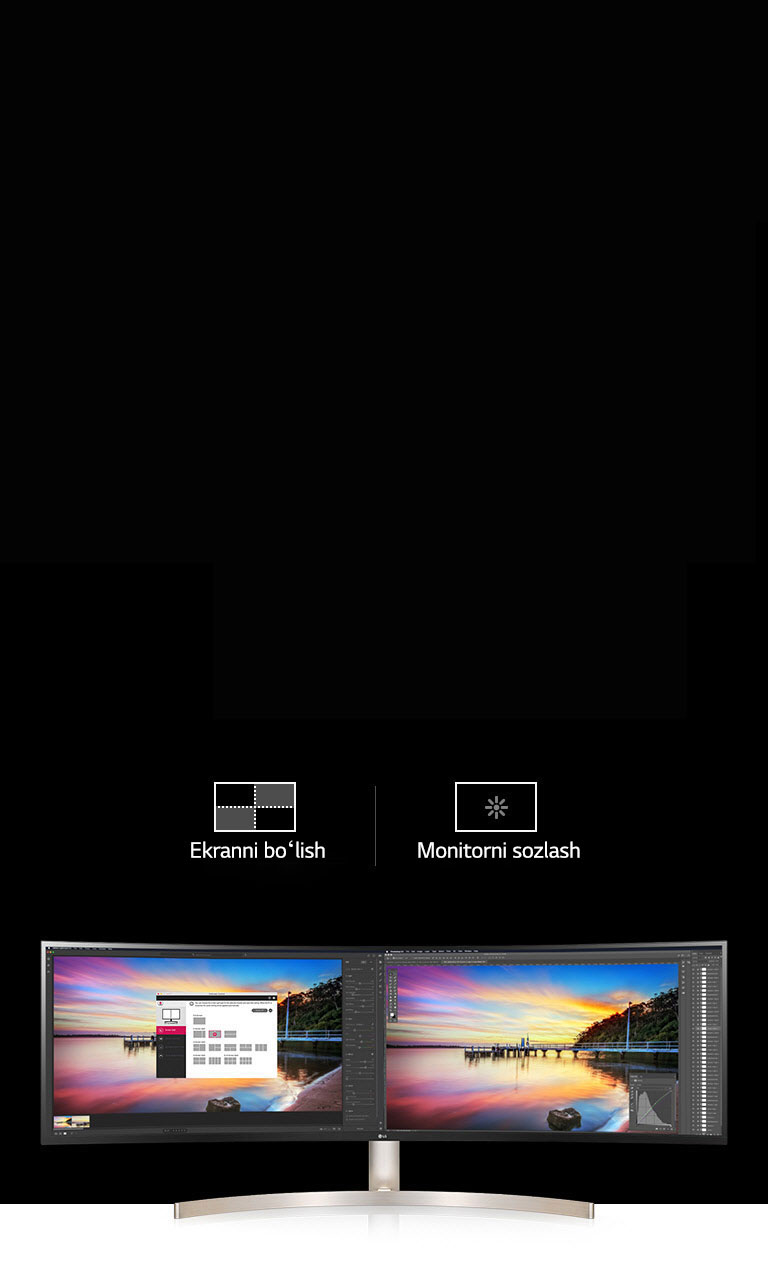 LG 49WL95C Displeyning universal sozlamalari