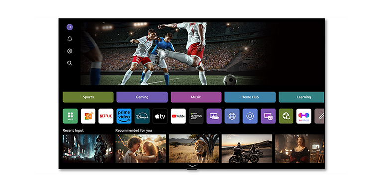 LG TV‘da mavjud bo‘lgan turli xil kontentni ko‘rsatadigan LG Channels bosh ekrani