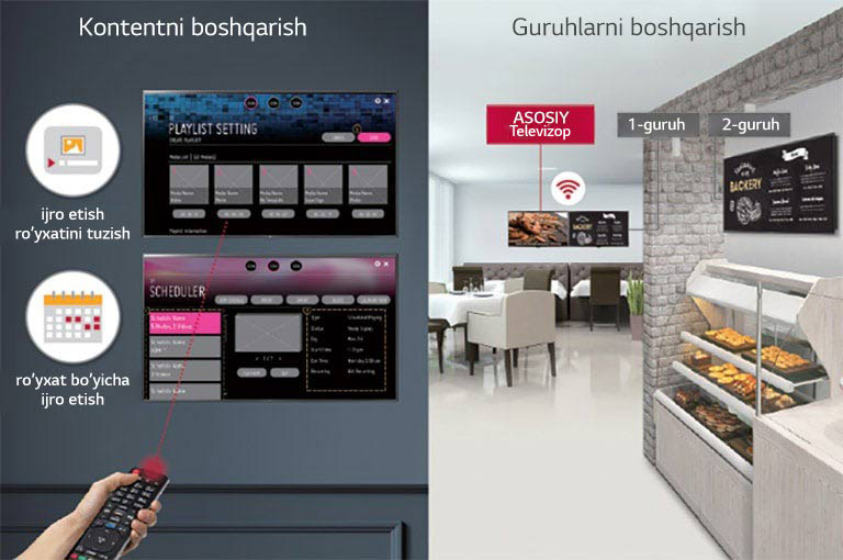 Kontent/guruhlarni boshqarish uchun ichki vositalar