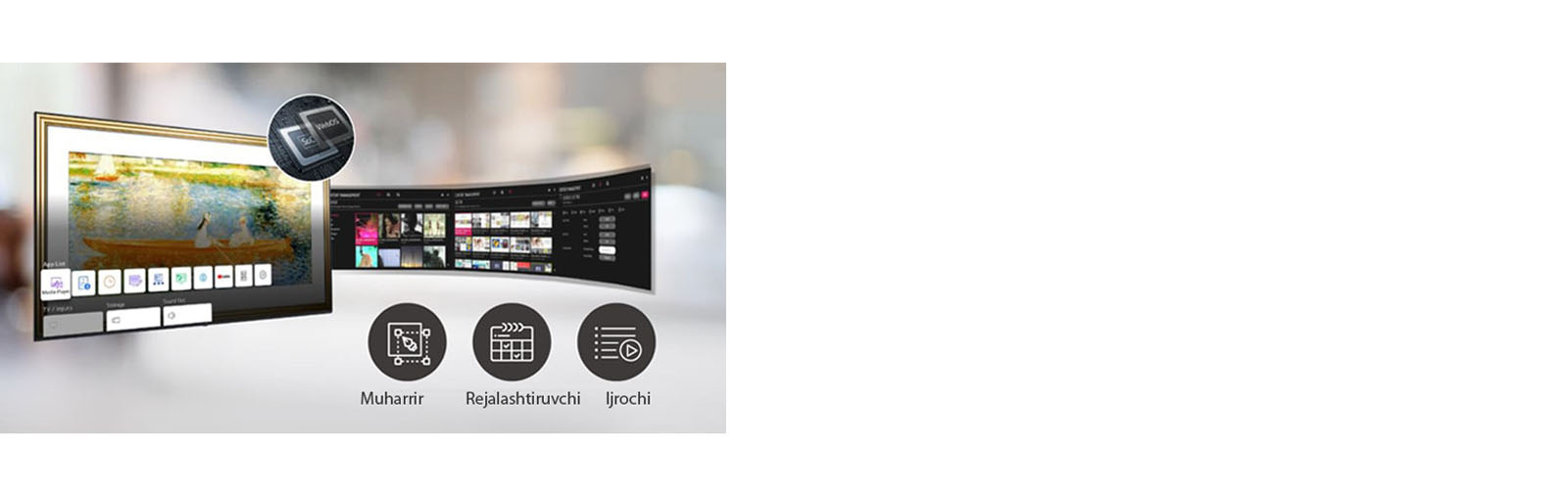 Bir vaqtning oʻzida bajariladigan vazifalar soni web OS platformasida osongina sozlanishi mumkin.