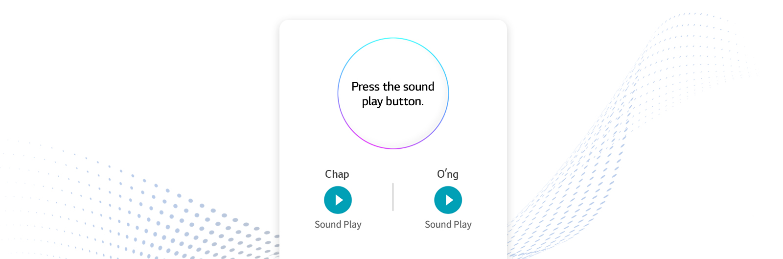 Ilovadagi chap quloqlikni alohida va o‘ng quloqlikni alohida qidirish tugmalarini ko‘rsatuvchi quloqliklarni qidirish funksiyasi skrinshoti.