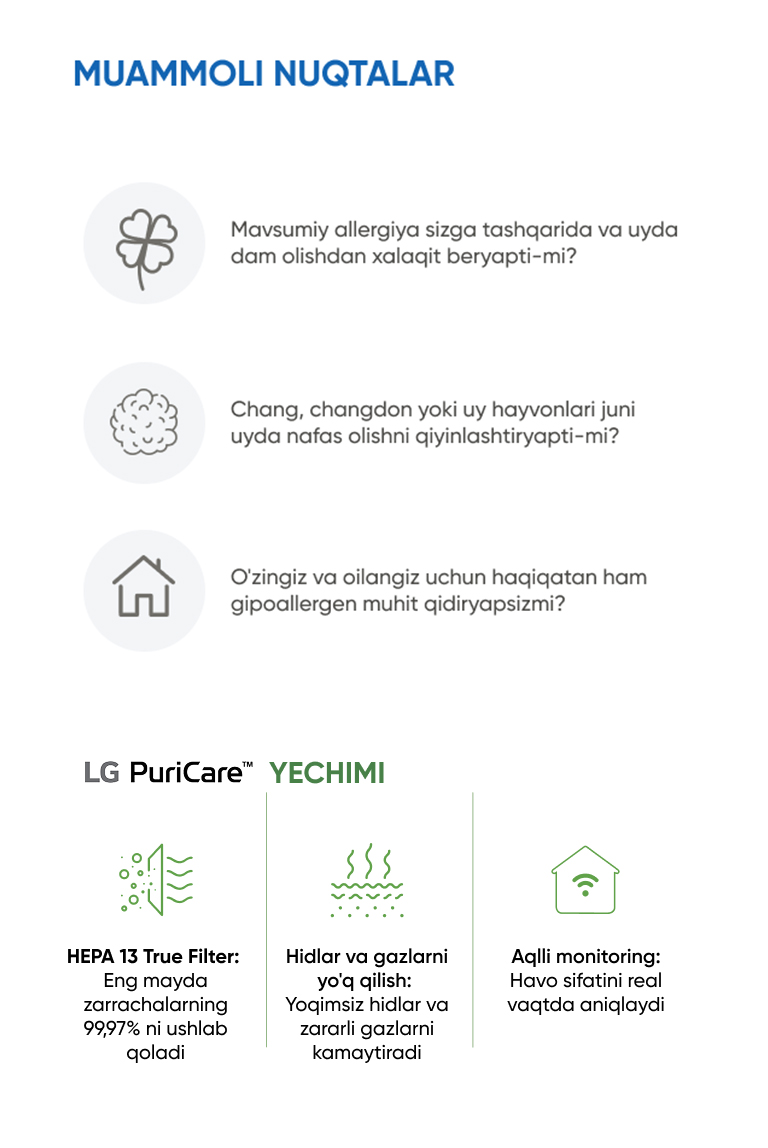  AeroBooster™ texnologiyasi kuchli toza havo oqimini xona bo'ylab yo'naltirmoqda