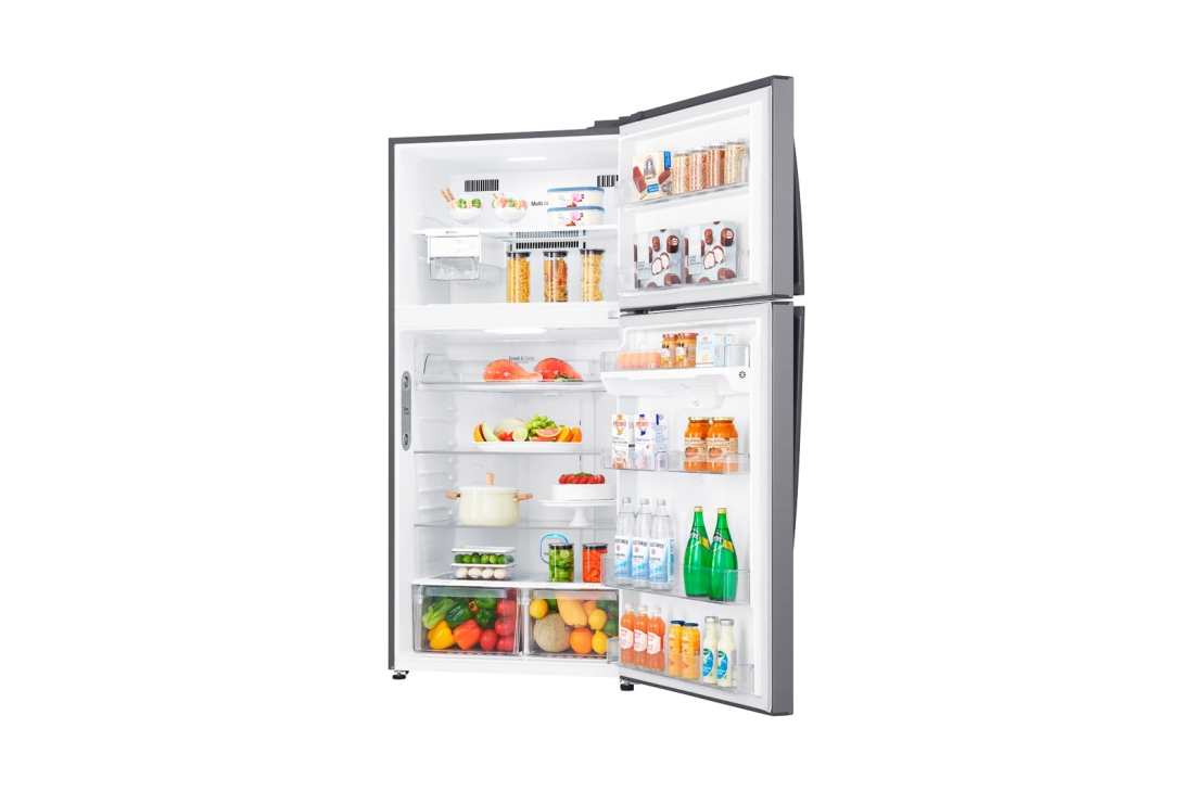 LG Hajm 592 l |  Yuqori muzlatgich kamerali LG sovutgich | Kulrang | DoorCooling⁺™ | Linear Inverter Compressor, GR-H802HMHZ, thumbnail 2