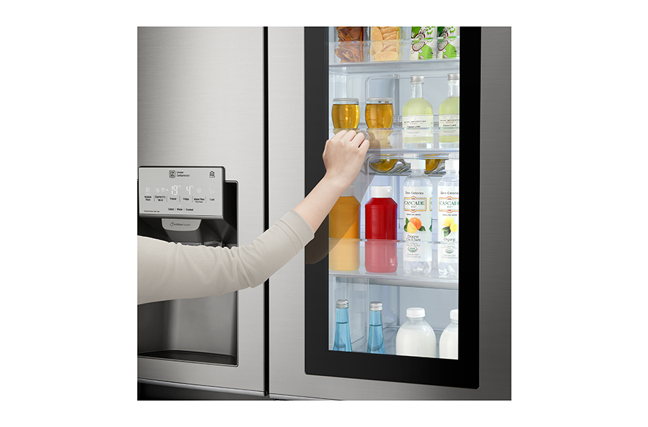 LG 601 л, Холодильник LG InstaView Door-in-Door, Инверторный Линейный компрессор, диспенсер, ThinQ, GC-X247CAAV, thumbnail 4