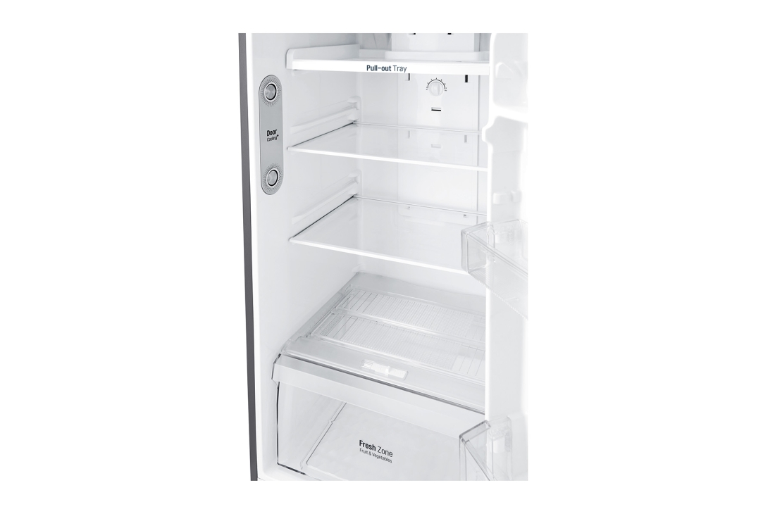 LG Hajm 312 l |  Yuqori muzlatgich kamerali LG sovutgich | Kulrang | DoorCooling+™ | Smart Inverter Compressor, GN-C372SMCB, thumbnail 5