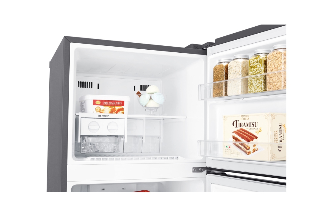 LG Hajm 312 l |  Yuqori muzlatgich kamerali LG sovutgich | Kulrang | DoorCooling+™ | Smart Inverter Compressor, GN-C372SMCB, thumbnail 9