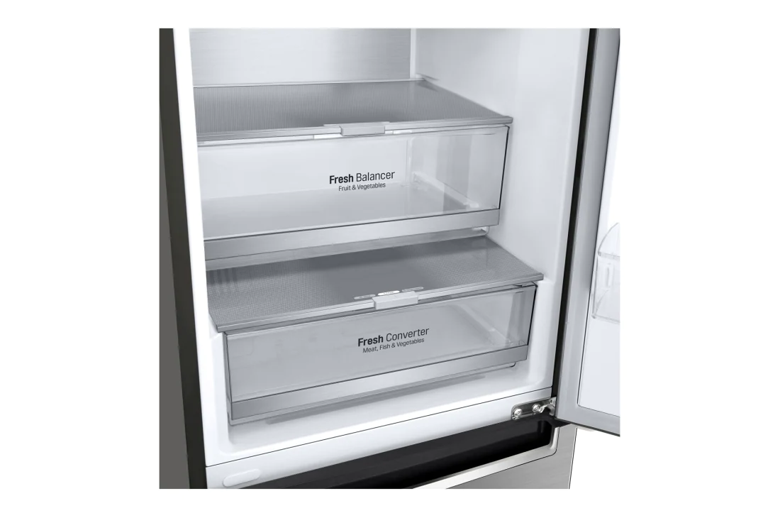 LG Hajm 341 l |  Pastki muzlatgich kamerali LG sovutgich | Kulrang | DoorCooling+™ | Smart Inverter Compressor, GC-B459SMUM, GC-B459SMUM, thumbnail 4