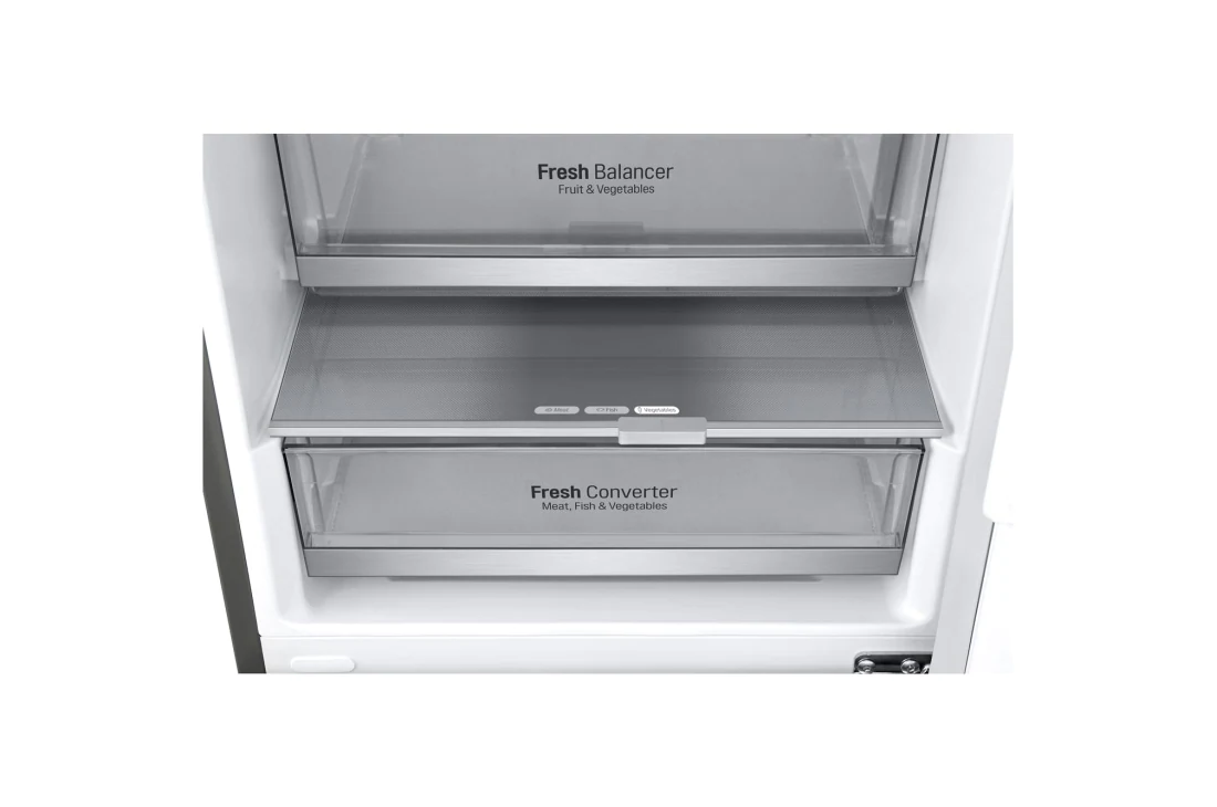 LG Hajm 341 l |  Pastki muzlatgich kamerali LG sovutgich | Kulrang | DoorCooling+™ | Smart Inverter Compressor, GC-B459SMUM, GC-B459SMUM, thumbnail 5