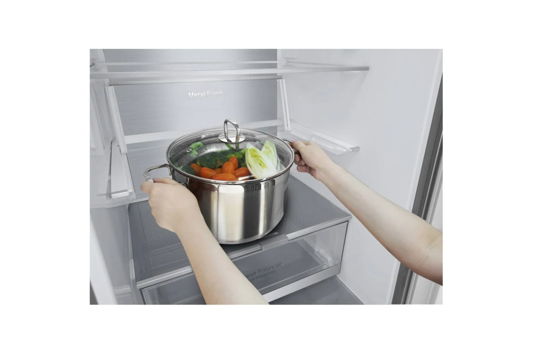 LG Hajm 341 l |  Pastki muzlatgich kamerali LG sovutgich | Kulrang | DoorCooling+™ | Smart Inverter Compressor, GC-B459SMUM, GC-B459SMUM, thumbnail 11