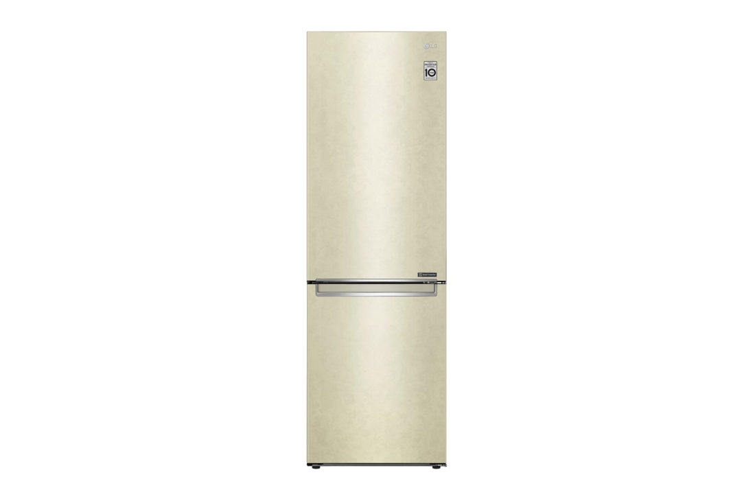 LG Hajm 341 l |  Pastki muzlatgich kamerali LG sovutgich | Qaymoq rang | DoorCooling+™ | Smart Inverter Compressor, GC-B459SECL