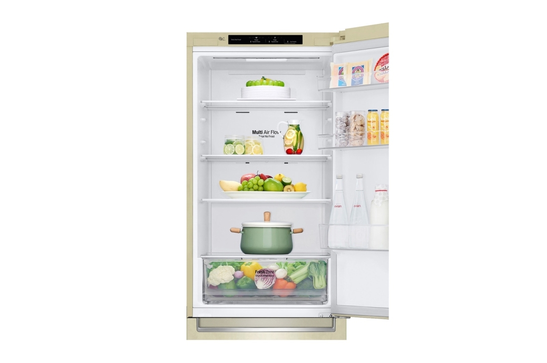 LG Hajm 341 l |  Pastki muzlatgich kamerali LG sovutgich | Qaymoq rang | DoorCooling+™ | Smart Inverter Compressor, GC-B459SECL, thumbnail 9
