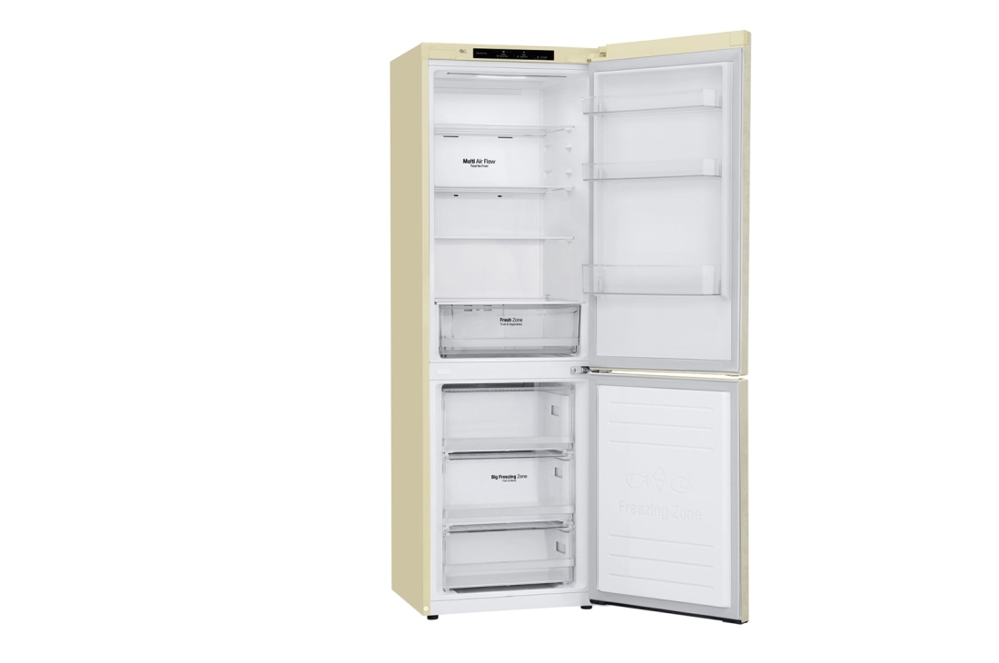 LG Hajm 341 l |  Pastki muzlatgich kamerali LG sovutgich | Qaymoq rang | DoorCooling+™ | Smart Inverter Compressor, GC-B459SECL, thumbnail 14