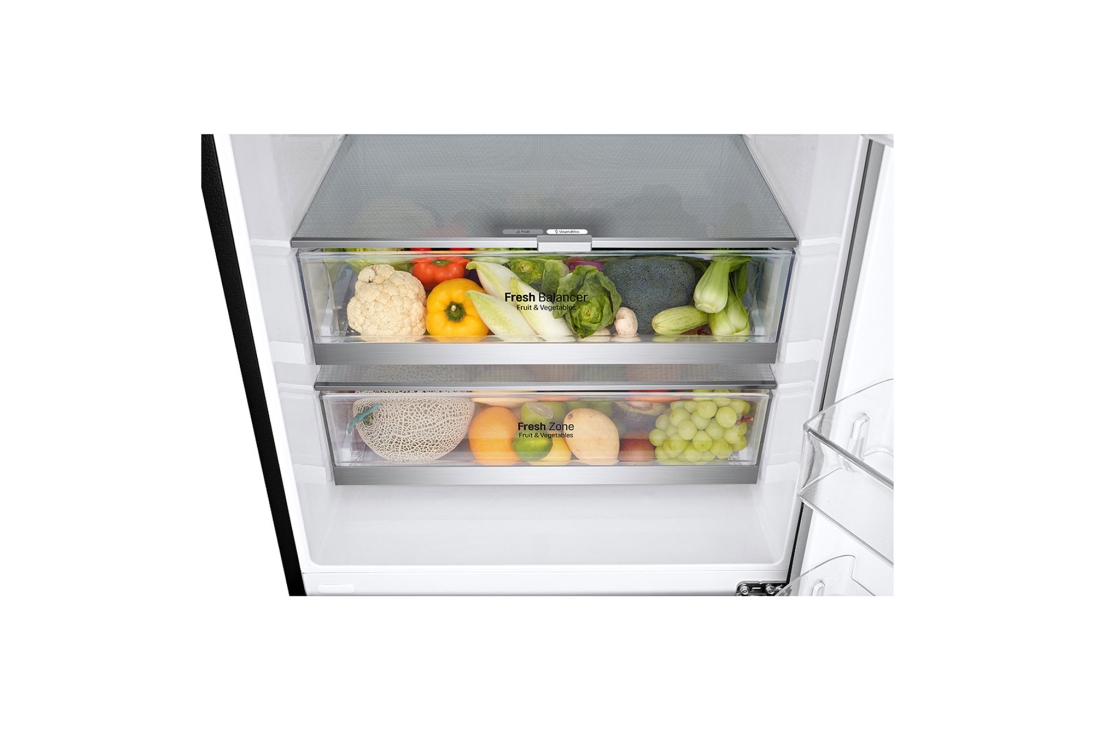 LG Hajm 446 l |  Pastki muzlatgich kamerali LG sovutgich | Qora | Suv dispenseri | Smart Inverter Compressor, GC-F569PBAM, GC-F569PBAM, thumbnail 4