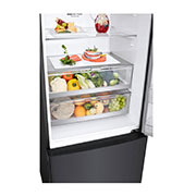 LG Hajm 446 l |  Pastki muzlatgich kamerali LG sovutgich | Qora | Suv dispenseri | Smart Inverter Compressor, GC-F569PBAM, GC-F569PBAM, thumbnail 3