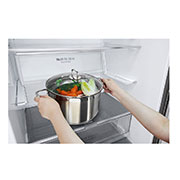 LG Hajm 446 l |  Pastki muzlatgich kamerali LG sovutgich | Qora | Suv dispenseri | Smart Inverter Compressor, GC-F569PBAM, GC-F569PBAM, thumbnail 6