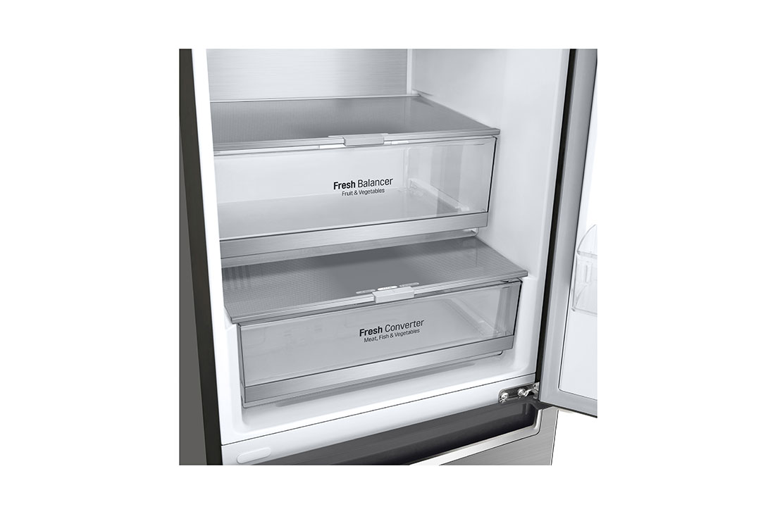 LG Hajm 337 l |  Pastki muzlatgich kamerali LG sovutgich | Kulrang | Suv dispenseri | Smart Inverter Compressor, GC-F459SMUM, GC-F459SMUM, thumbnail 5