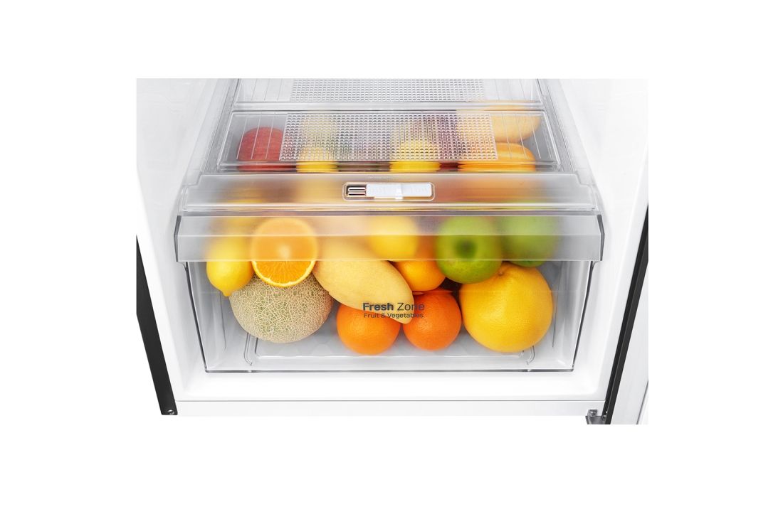 LG Hajm 312 l |  Yuqori muzlatgich kamerali LG sovutgich | Qora | DoorCooling⁺™ | Smart Inverter Compressor, GN-C372SBCB, thumbnail 3