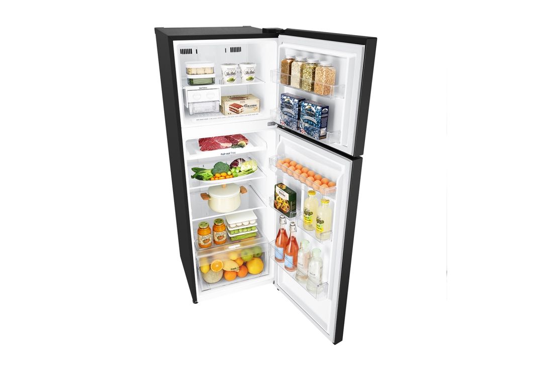 LG Hajm 312 l |  Yuqori muzlatgich kamerali LG sovutgich | Qora | DoorCooling⁺™ | Smart Inverter Compressor, GN-C372SBCB, thumbnail 9