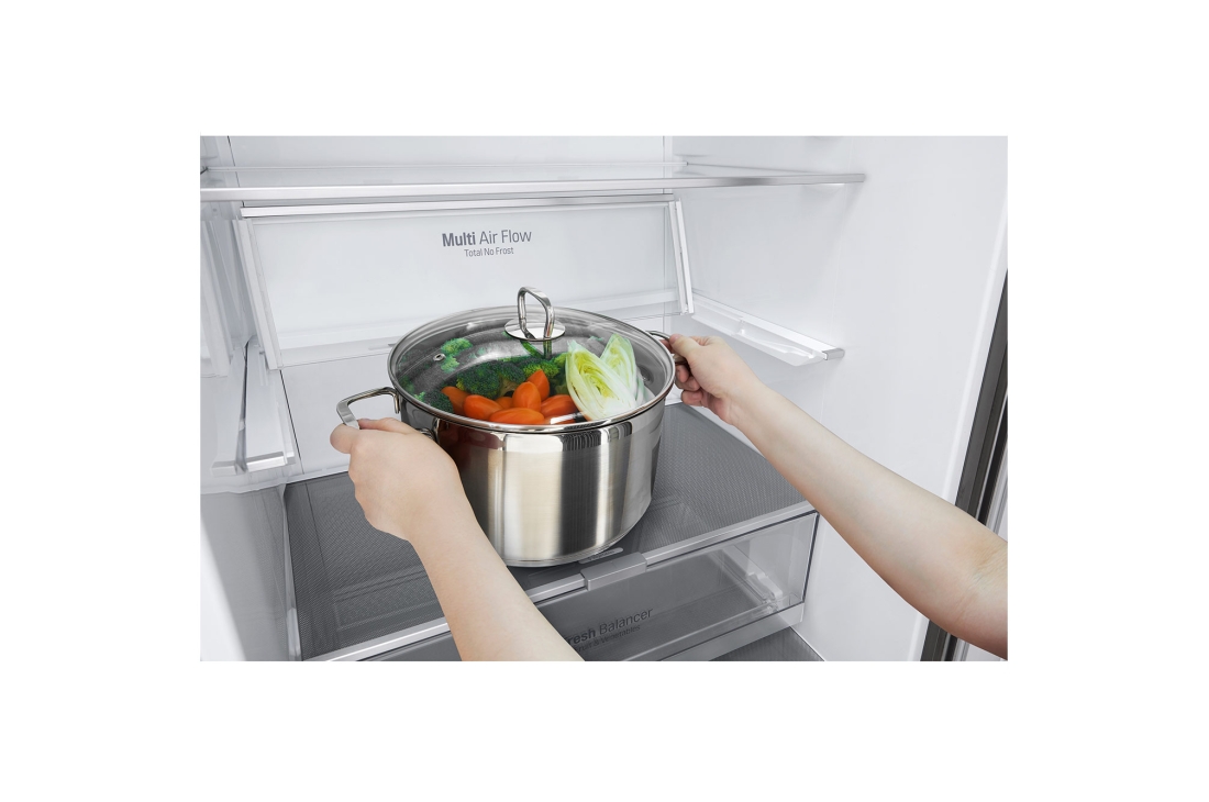 LG Hajm 451 l |  Pastki muzlatgich kamerali LG sovutgich | Kulrang | DoorCooling⁺™ | Smart Inverter Compressor, GC-B569PMCM, GC-B569PMCM, thumbnail 9