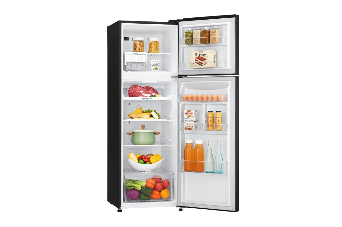 LG Hajm 254 l |  Yuqori muzlatgich kamerali LG sovutgich | Qora | NatureFRESH™| Smart Inverter Compressor, GN-C272SBCB, GN-C272SBCB, thumbnail 11