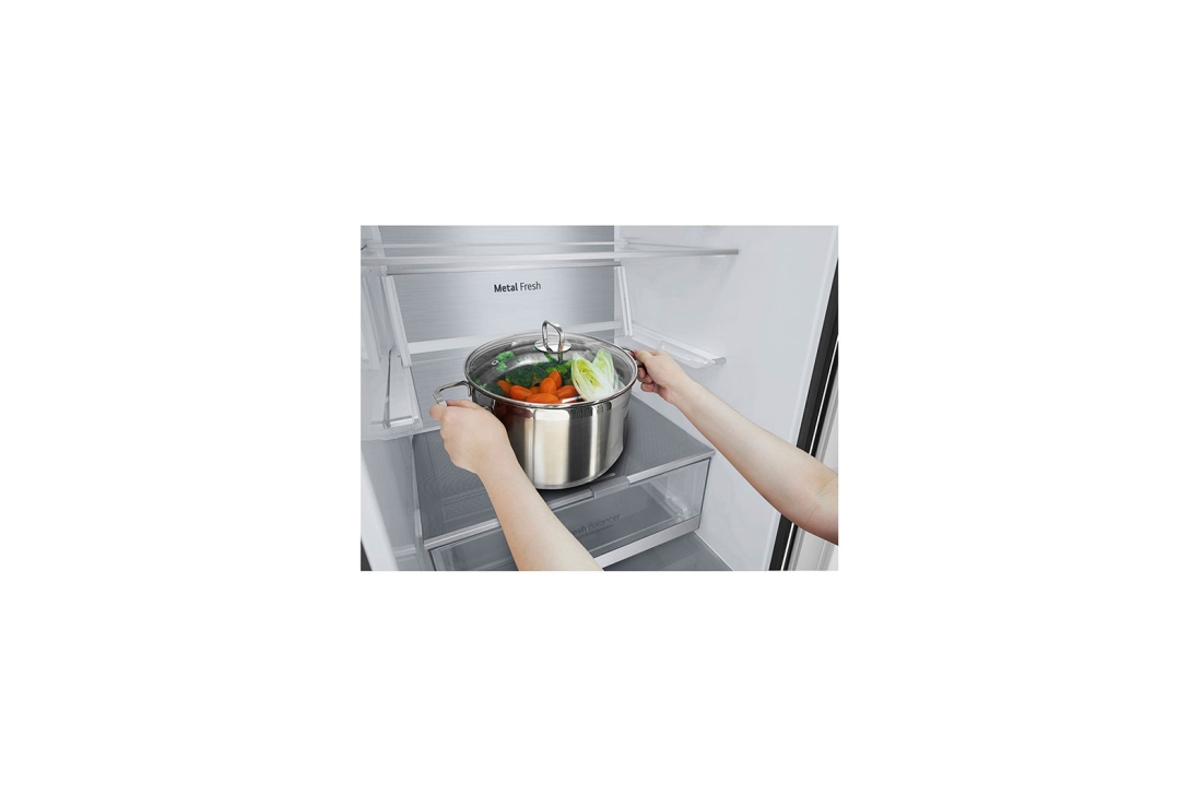 LG Hajm 341 l |  Pastki muzlatgich kamerali LG sovutgich | Qora |  DoorCooling⁺™ | Smart Inverter Compressor, GC-B459SBUM, thumbnail 11