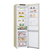 LG Hajm 384 l |  Pastki muzlatgich kamerali LG sovutgich | Qaymoq rang | DoorCooling+™ | Linear Inverter Compressor, DI_pocket_i-micom_skinbeige_LeftSideOpen_Food2, GC-B509SECL, thumbnail 11