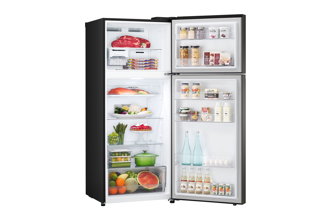 LG 395 hajmli | Yuqori sovutgichli LG kamerali muzlatgich | Qora  | DoorCooling+™ | HygieneFresh+™ | Smart Inverter Compressor, suv dispenserining batafsil koʻrinishi, GN-B332SMGB, thumbnail 10