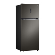 LG 395 hajmli | Yuqori sovutgichli LG kamerali muzlatgich | Qora  | DoorCooling+™ | HygieneFresh+™ | Smart Inverter Compressor, oldidan ochiq koʻrinishi, GN-B332SMGB, thumbnail 12