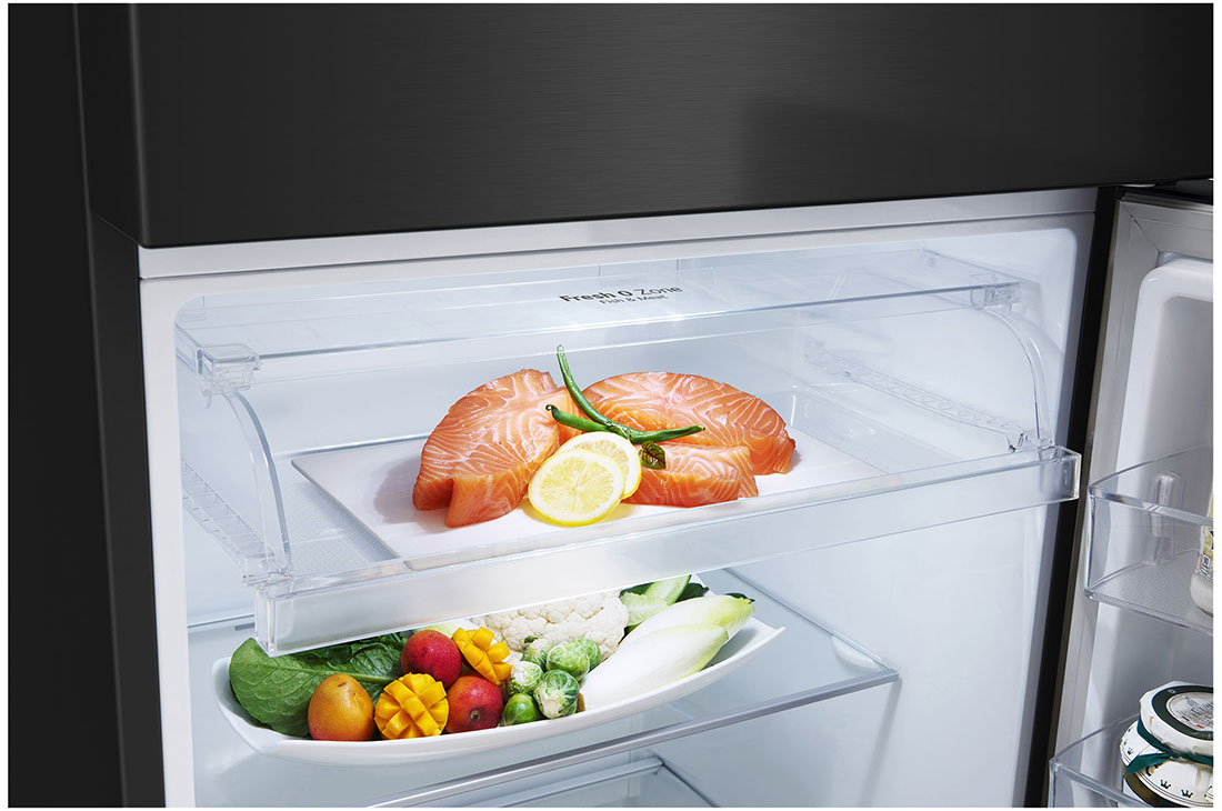 LG Hajm 395 l |  Yuqori muzlatgich kamerali LG sovutgich | Qora | DoorCooling+™ | HygieneFresh+™ | Smart Inverter Compressor, harorat nazorati murvatining batafsil koʻrinishi, GN-B392SBBB, thumbnail 5