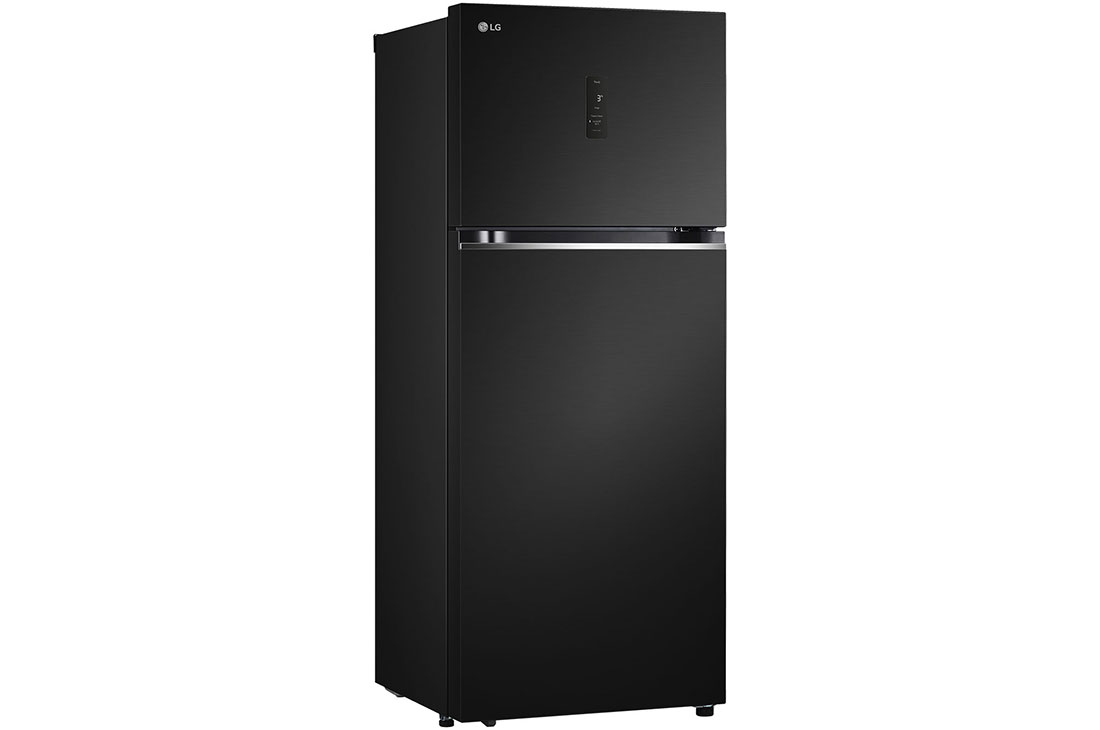 LG Hajm 395 l |  Yuqori muzlatgich kamerali LG sovutgich | Qora | DoorCooling+™ | HygieneFresh+™ | Smart Inverter Compressor, oldidan ochiq koʻrinishi, GN-B392SBBB, thumbnail 12