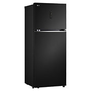 LG Hajm 395 l |  Yuqori muzlatgich kamerali LG sovutgich | Qora | DoorCooling+™ | HygieneFresh+™ | Smart Inverter Compressor, oldidan ochiq koʻrinishi, GN-B392SBBB, thumbnail 12