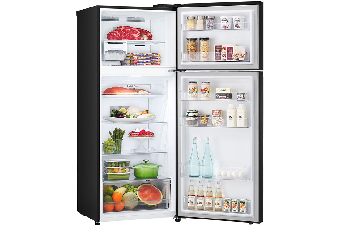 LG Hajm 395 l |  Yuqori muzlatgich kamerali LG sovutgich | Qora | DoorCooling+™ | HygieneFresh+™ | Smart Inverter Compressor, suv dispenserining batafsil koʻrinishi, GN-B392SBBB, thumbnail 10