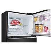 LG Hajm 395 l |  Yuqori muzlatgich kamerali LG sovutgich | Qora | DoorCooling+™ | HygieneFresh+™ | Smart Inverter Compressor, E-Micom batafsil koʻrinishi, GN-B392SBBB, thumbnail 4