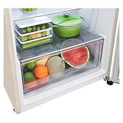 LG Hajm 395 l |  Yuqori muzlatgich kamerali LG sovutgich | Qaymoq rang | DoorCooling+™ | HygieneFresh+™ | Smart Inverter Compressor, увеличенное изображение выдвижного лотка, GN-B392SEBB, thumbnail 9