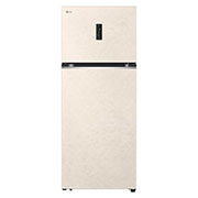 LG Hajm 395 l |  Yuqori muzlatgich kamerali LG sovutgich | Qaymoq rang | DoorCooling+™ | HygieneFresh+™ | Smart Inverter Compressor, вид спереди, GN-B392SEBB, thumbnail 1