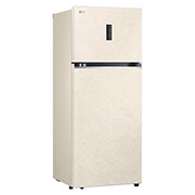 LG Hajm 395 l |  Yuqori muzlatgich kamerali LG sovutgich | Qaymoq rang | DoorCooling+™ | HygieneFresh+™ | Smart Inverter Compressor, right perspective view, GN-B392SEBB, thumbnail 12