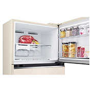 LG Hajm 395 l |  Yuqori muzlatgich kamerali LG sovutgich | Qaymoq rang | DoorCooling+™ | HygieneFresh+™ | Smart Inverter Compressor, Увеличенное изображение морозильной камеры, GN-B392SEBB, thumbnail 4