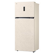 LG Hajm 395 l |  Yuqori muzlatgich kamerali LG sovutgich | Qaymoq rang | DoorCooling+™ | HygieneFresh+™ | Smart Inverter Compressor, right perspective view, GN-B392SEBB, thumbnail 13