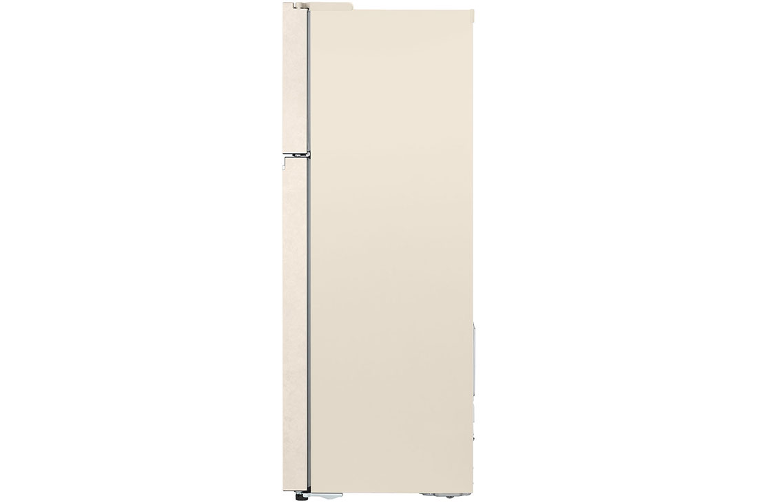 LG Hajm 395 l |  Yuqori muzlatgich kamerali LG sovutgich | Qaymoq rang | DoorCooling+™ | HygieneFresh+™ | Smart Inverter Compressor, side view, GN-B392SEBB, thumbnail 14