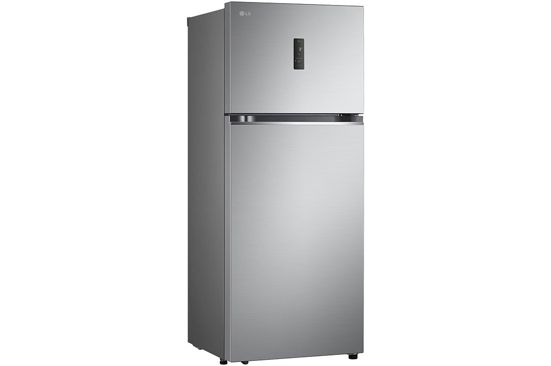 LG Hajm 395 l |  Yuqori muzlatgich kamerali LG sovutgich | Kulrang | DoorCooling+™ | HygieneFresh+™ | Smart Inverter Compressor, toʻgʻri perspektiv koʻrinishi, GN-B392SMBB, thumbnail 12