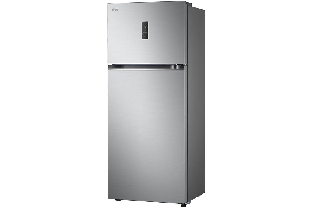 LG Hajm 395 l |  Yuqori muzlatgich kamerali LG sovutgich | Kulrang | DoorCooling+™ | HygieneFresh+™ | Smart Inverter Compressor, toʻgʻri perspektiv koʻrinishi, GN-B392SMBB, thumbnail 13