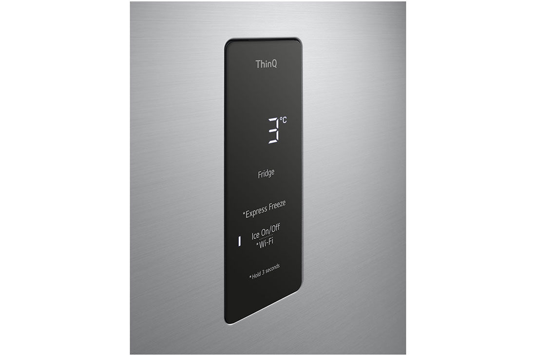 LG Hajm 395 l |  Yuqori muzlatgich kamerali LG sovutgich | Kulrang | DoorCooling+™ | HygieneFresh+™ | Smart Inverter Compressor, pastki muzlatgich tutqichining kattalashtirilgan tasviri, GN-B392SMBB, thumbnail 7